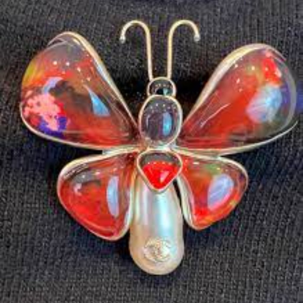 Rare Chanel Butterfly 15P 2015 Spring Brooch EUC Collector's piece!
